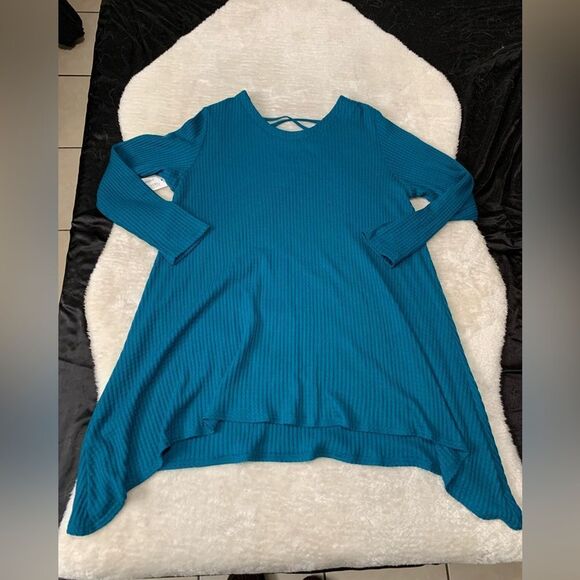 New Sympli Zag Sweater Teal Pullover Size Plus‎ 18 Long Sleeve - Picture 6 of 7